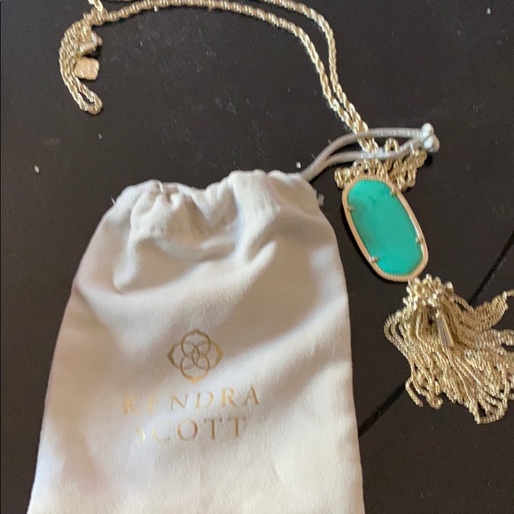 Kendra Scott necklace. Gold with stone.